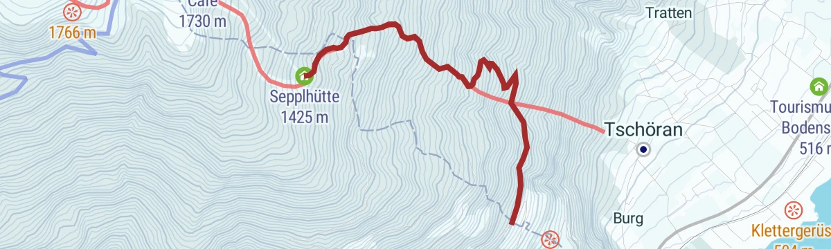 Route map: Gerlitzen - Seppl Hütte